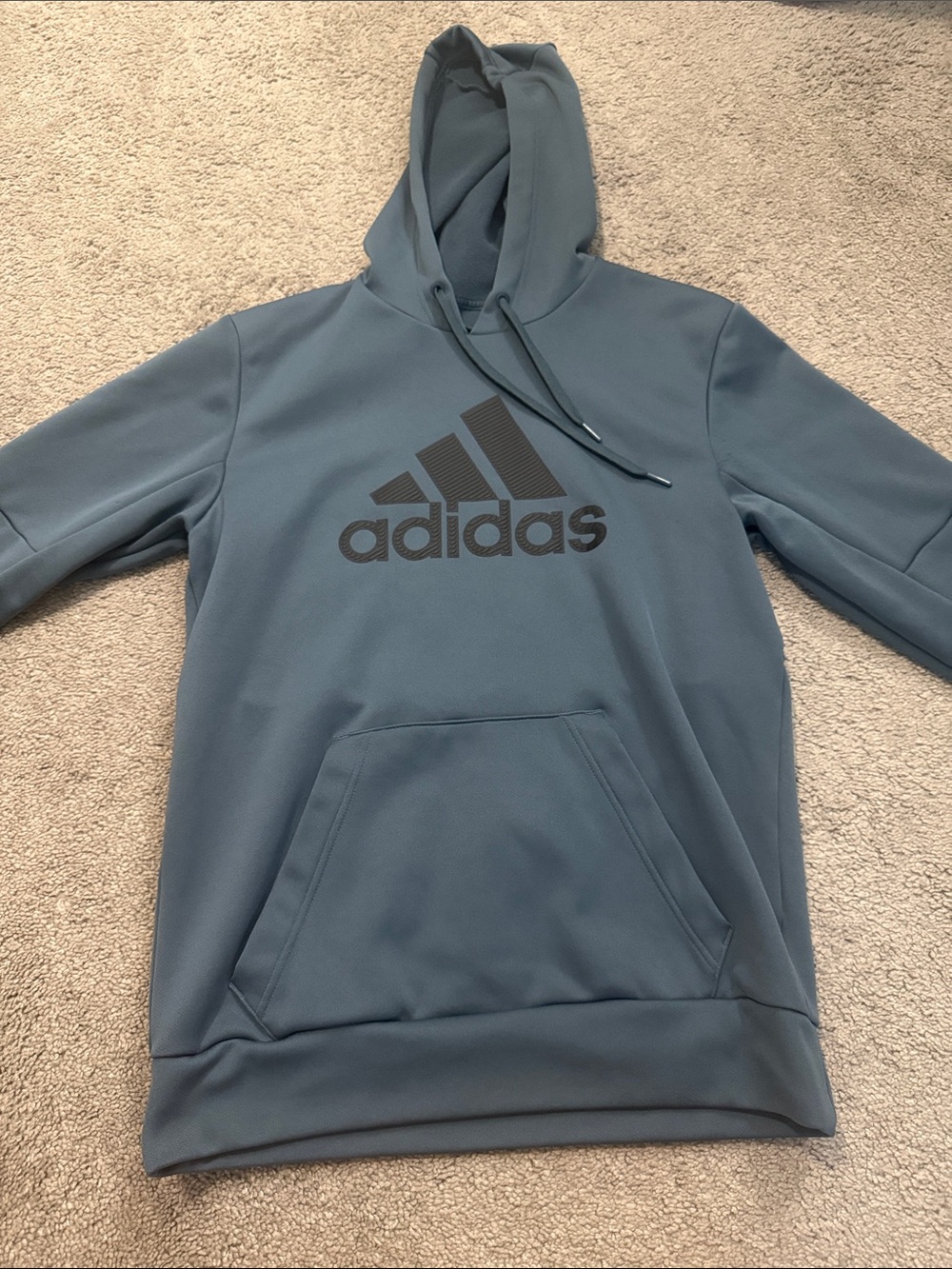 adidas Men's Hoodie in Slate Gray-Blue